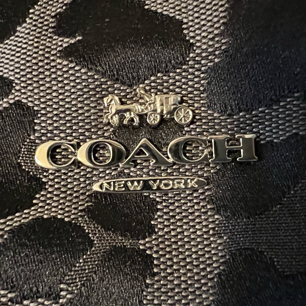 NWT Coach purse handbag black animal print leopard - Picture 3 of 9